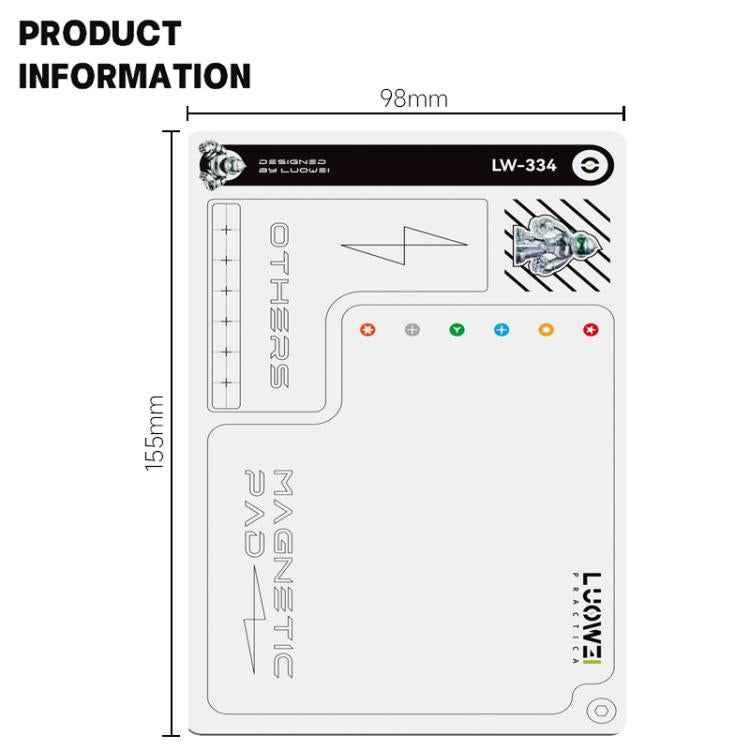 LUOWEI LW-334 Larger Size Double-Sided Magnetic Screw Storage Pad