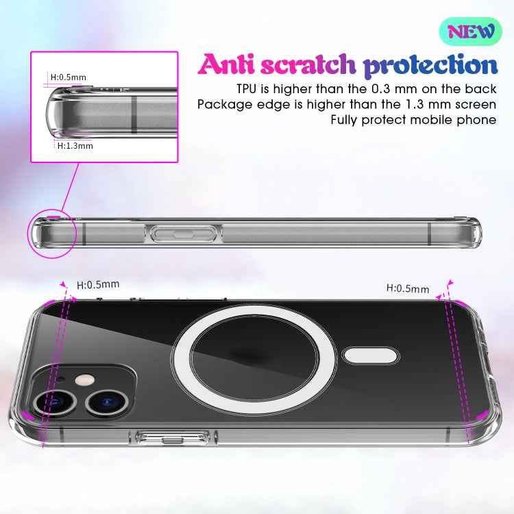Simple Magnetic Ring All-inclusive Clear Crystal Acrylic PC +TPU Shockproof Case, For iPhone 12 mini, For iPhone 12 / 12 Pro, For iPhone 12 Pro Max