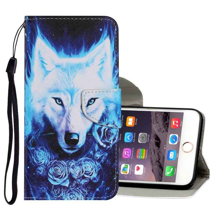 Coloured Drawing Pattern Horizontal Flip PU Leather Case with Holder & Card Slots & Wallet & Lanyard, For iPhone 6 & 6s, For iPhone 6 Plus & 6s Plus, For iPhone 8 Plus & 7 Plus