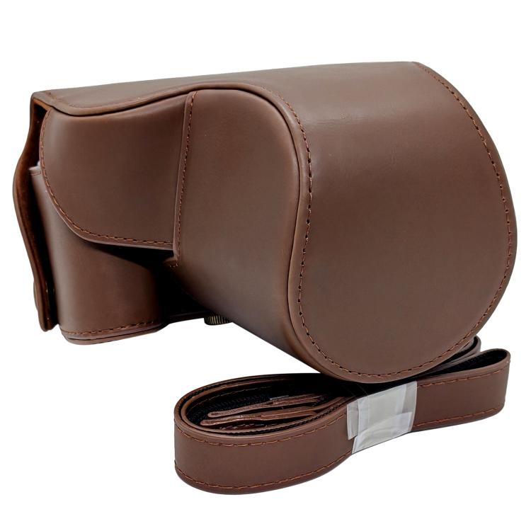 Full Body Vegan Leather Camera Case Bag with Strap, For Canon PowerShot SX50 HS