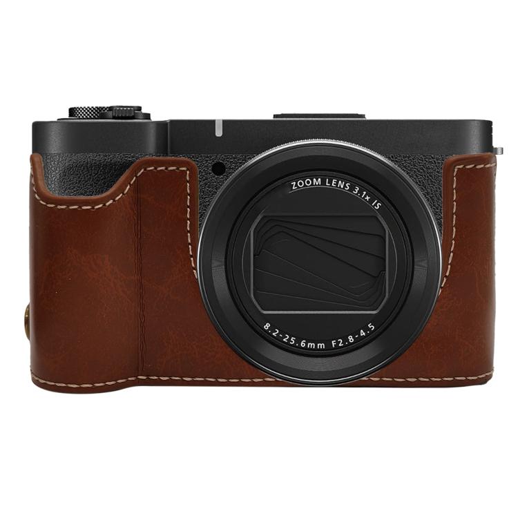 Vegan Leather Camera Half Case Base, For Canon PowerShot V1