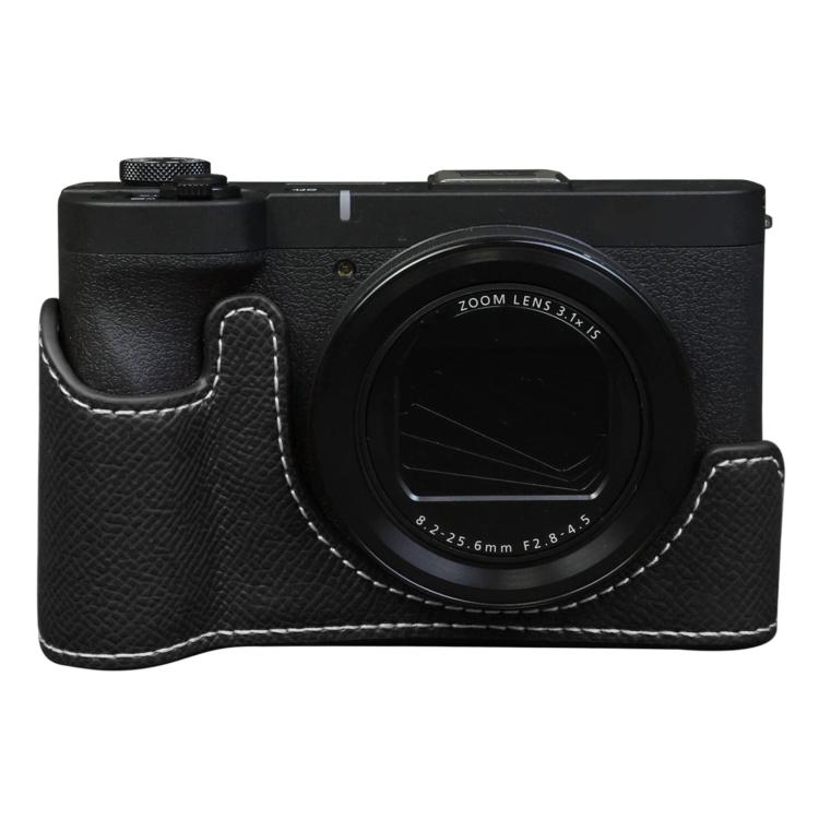 Palm Texture Vegan Leather Camera Half Case Base, For Canon PowerShot V1