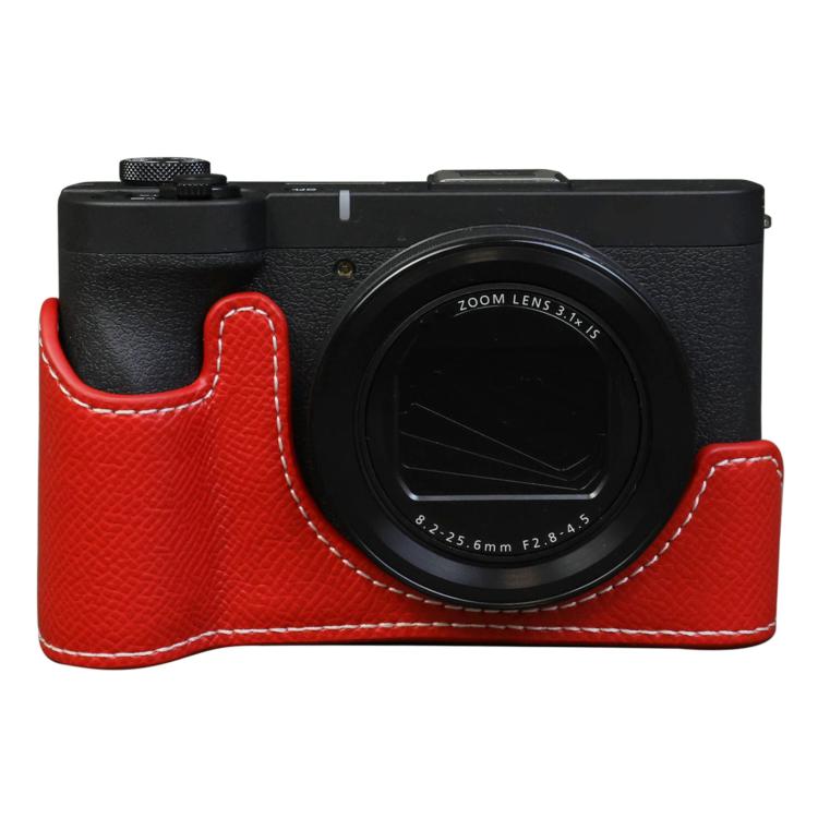 Palm Texture Vegan Leather Camera Half Case Base, For Canon PowerShot V1