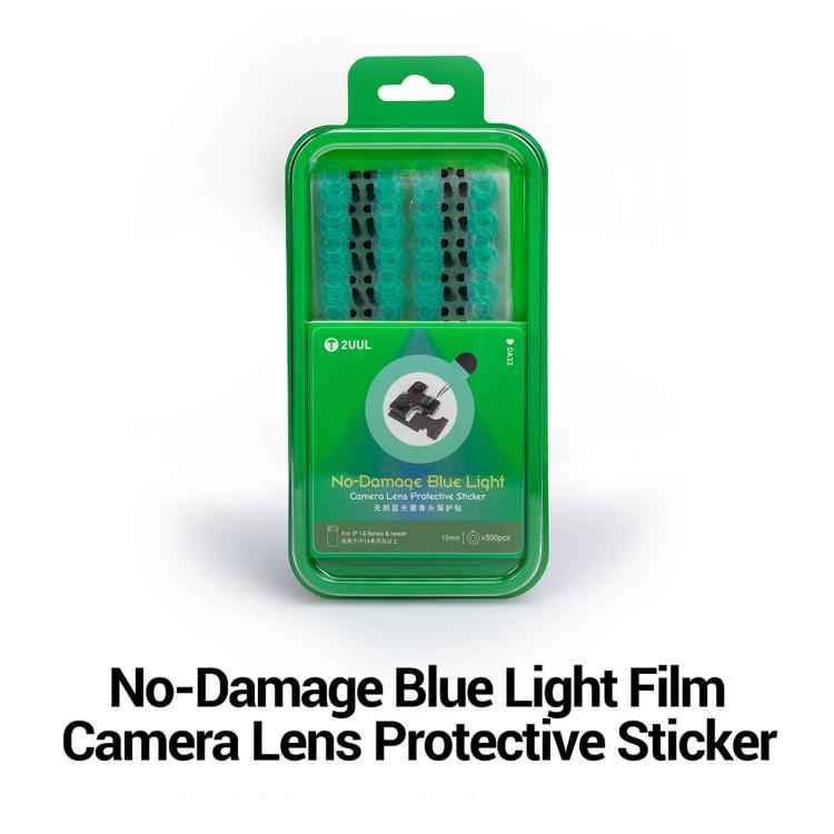 2UUL DA33 500pcs/box No-Damage Blue Light Film Camera Lens Protective Sticker