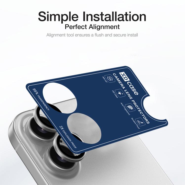 XDcase AF + AR Hawkeye Camera Lens Protector with Alignment Tool, For iPhone 16 / 16 Plus