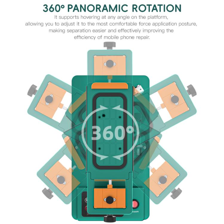 TBK 988A 360 Rotating Screen OCA Adhesive Removal Heating Separator, US Plug, UK Plug, AU Plug, EU Plug