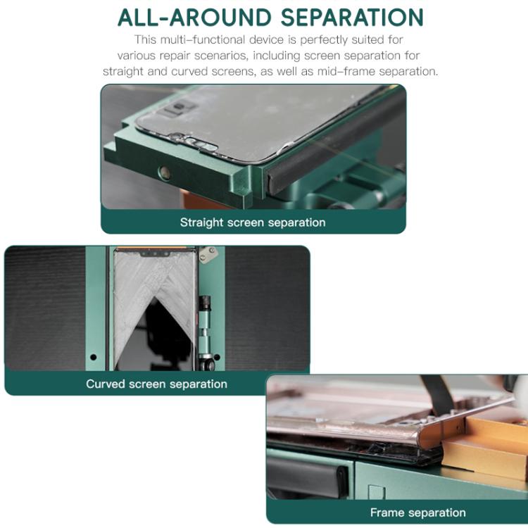 TBK 988A 360 Rotating Screen OCA Adhesive Removal Heating Separator, US Plug, UK Plug, AU Plug, EU Plug