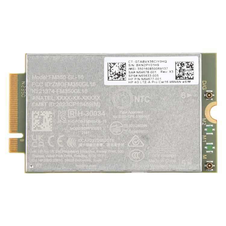 FM350-GL-16 4G Wireless Module For HP X14 X16 830 840 855 860, With Text, Without Text