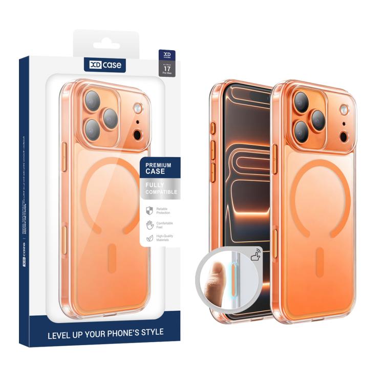 XDcase Frosted Transparent Magnetic Shockproof Phone Case, For iPhone 17 Pro Max, For iPhone 17 Pro, For iPhone 17