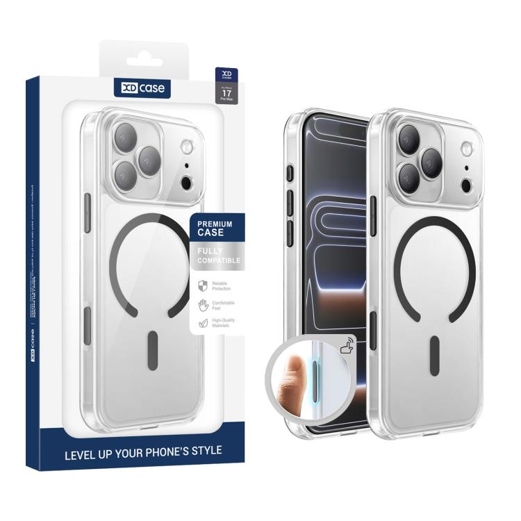 XDcase Frosted Transparent Magnetic Shockproof Phone Case, For iPhone 18, For iPhone 18 Pro, For iPhone 18 Pro Max, For iPhone 17 Pro Max, For iPhone 17 Pro, For iPhone 17