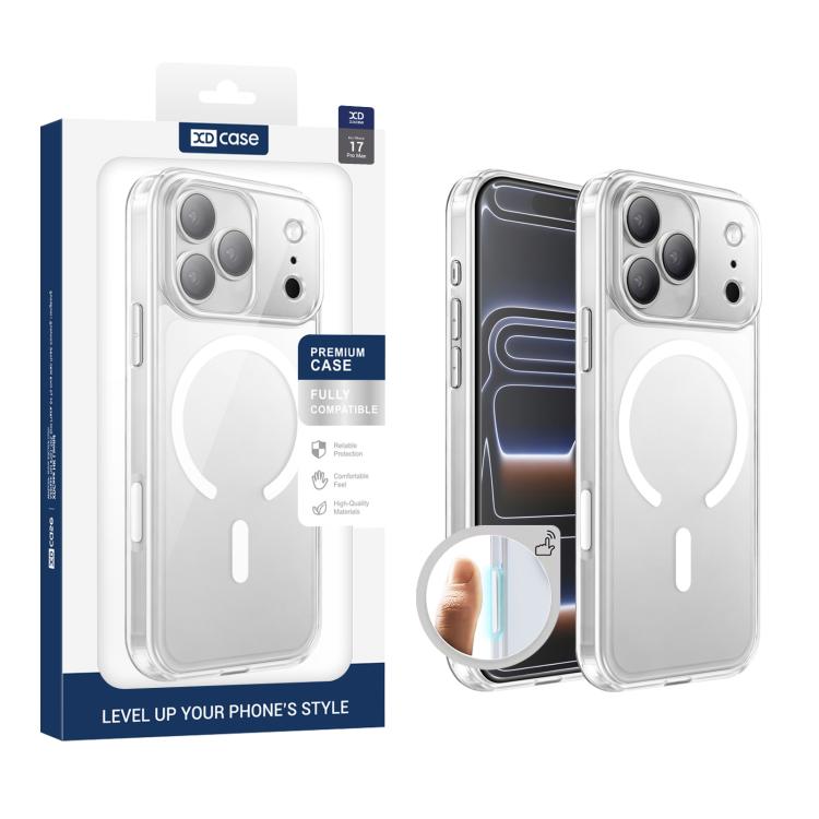 XDcase Frosted Transparent Magnetic Shockproof Phone Case, For iPhone 18, For iPhone 18 Pro, For iPhone 18 Pro Max, For iPhone 17 Pro Max, For iPhone 17 Pro, For iPhone 17