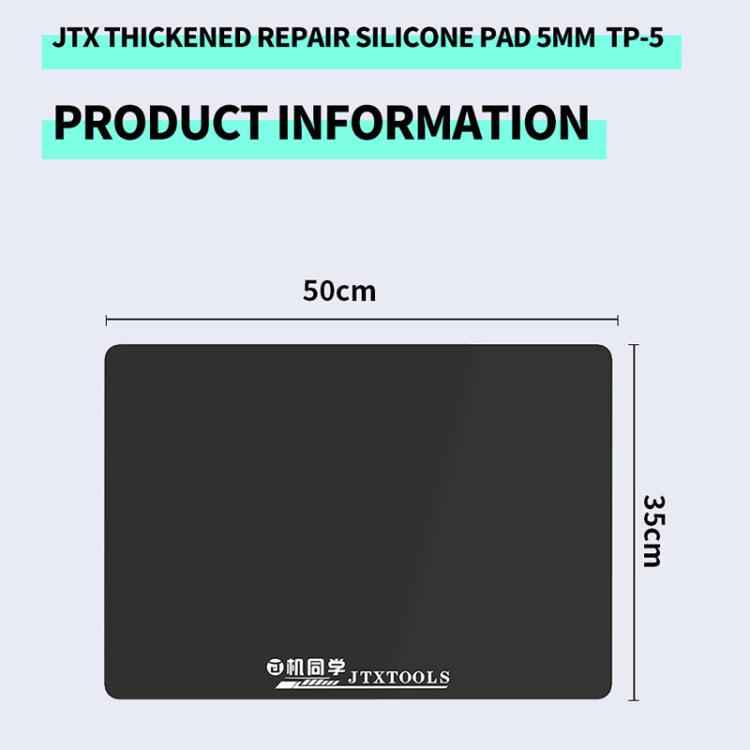JTX TP-5 5mm Antistatic Anti-Slip Extra Thick Insulated Repair Black Silicone Pad, JTX TP-5