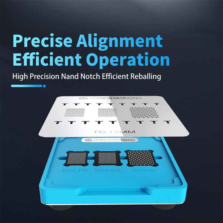 JTX N3 BGA Planting Tin Reballing Stencil Platform Set, JTX N3