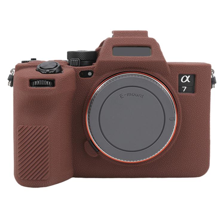 Litchi Texture Soft Silicone Protective Case, For Sony Alpha 7 V / ILCE-7M5