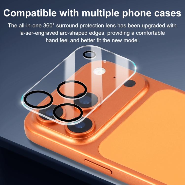 XDcase 5pcs Silkscreen Integrated Tempered Glass Back Camera Film, For iPhone 17 Pro Max, For iPhone 17 Pro, For iPhone 17, For iPhone Air