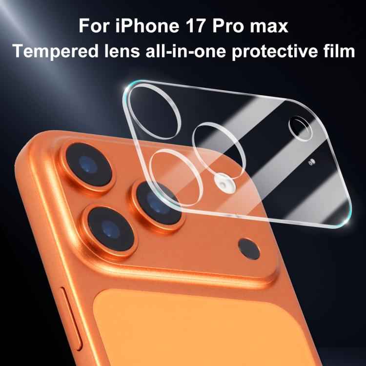 XDcase 5pcs Transparent Integrated Tempered Glass Camera Film, For iPhone 17 Pro Max, For iPhone 17 Pro, For iPhone 17, For iPhone Air