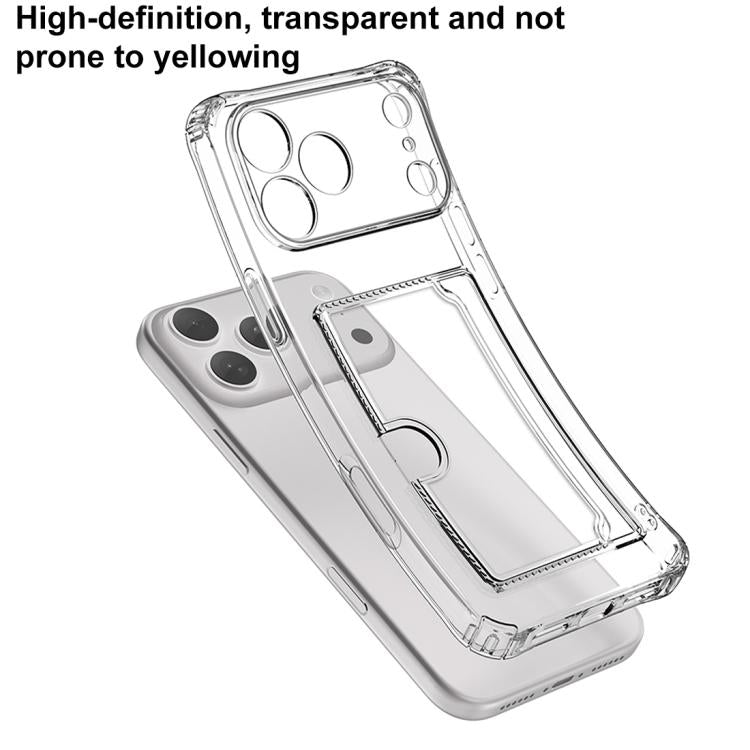XDcase Clear TPU Card Slot Precision Hole Phone Case, For iPhone 17 Pro Max, For iPhone 17 Pro, For iPhone 17, For iPhone Air