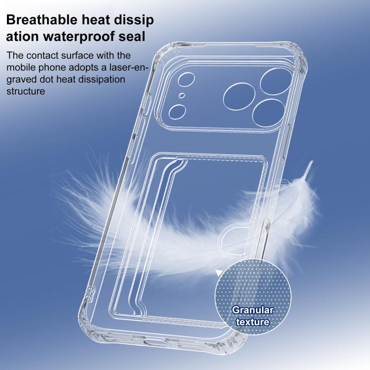 XDcase Clear TPU Card Slot Precision Hole Phone Case, For iPhone 17 Pro Max, For iPhone 17 Pro, For iPhone 17, For iPhone Air