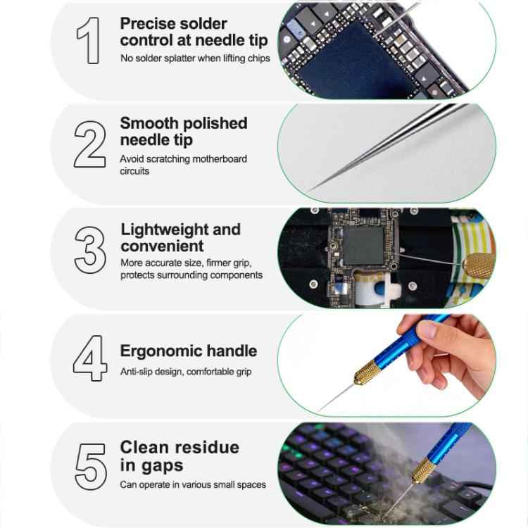 RELIFE TX3 Wear-Resistant Non-Magnetic Precision Chip Pry Needle Kit