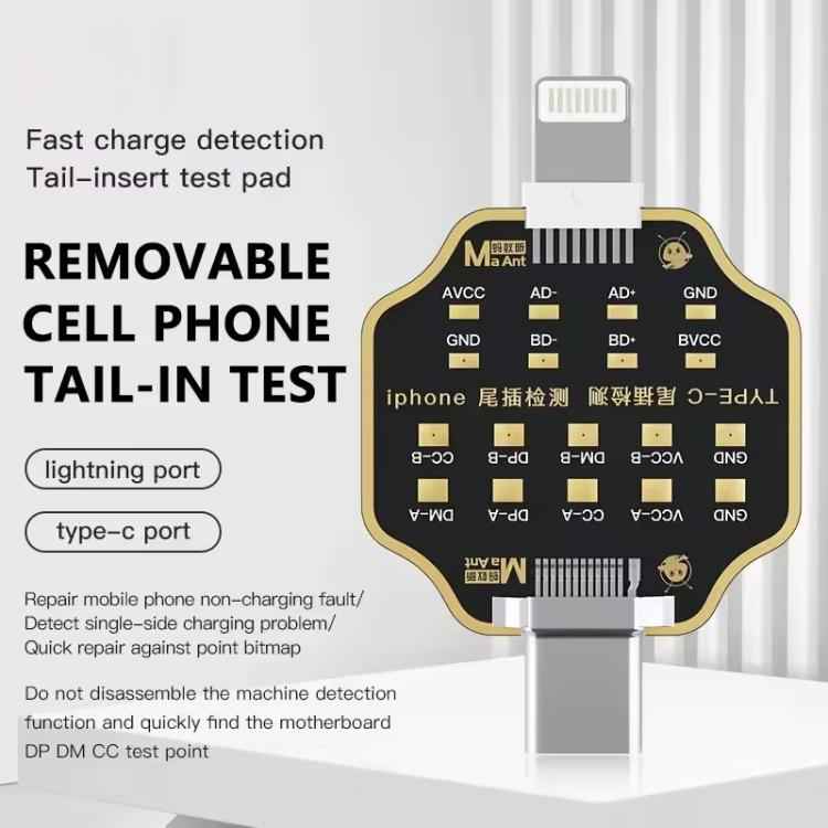 MaAnt Non-Remove Phone Tail Plug Charging Fault Test Board for iPhone / Android, MaAnt Tail Plug Test Board
