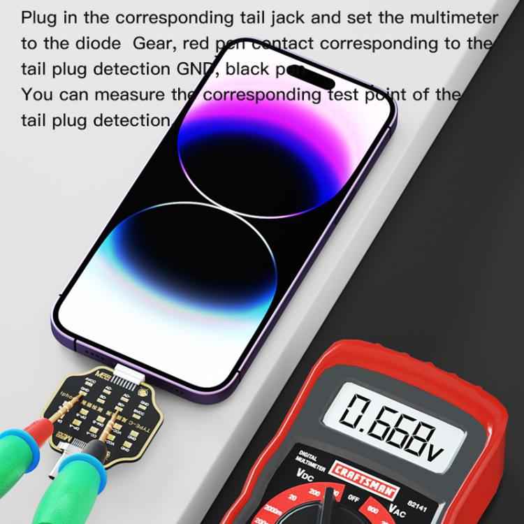 MaAnt Non-Remove Phone Tail Plug Charging Fault Test Board for iPhone / Android, MaAnt Tail Plug Test Board