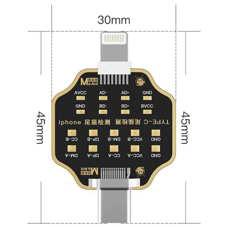MaAnt Non-Remove Phone Tail Plug Charging Fault Test Board for iPhone / Android, MaAnt Tail Plug Test Board
