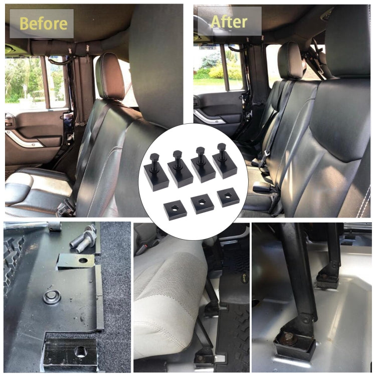 Car Rear Seat Adjuster Switch Seat Recline Kit Seat Spacers for Jeep Wrangler, A3776