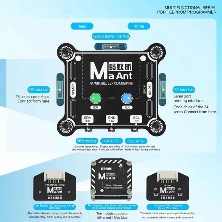 MaAnt E1 Multifunctional Serial Port EEPROM Programmer, Only Programmer, 16 Pro/16 Pro Max IC Module, Programmer+16 Pro/Pro Max IC module