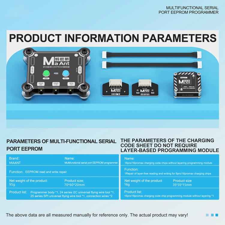 MaAnt E1 Multifunctional Serial Port EEPROM Programmer, Only Programmer, 16 Pro/16 Pro Max IC Module, Programmer+16 Pro/Pro Max IC module
