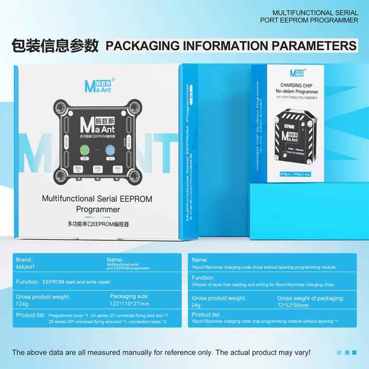 MaAnt E1 Multifunctional Serial Port EEPROM Programmer, Only Programmer, 16 Pro/16 Pro Max IC Module, Programmer+16 Pro/Pro Max IC module