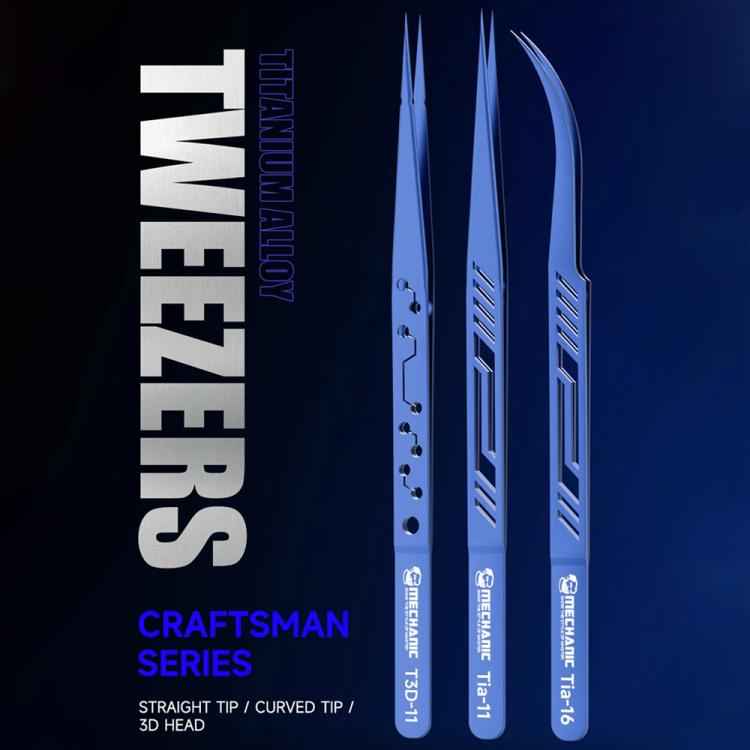 Mechanic Motherboard Flying Wire Titanium Alloy Tweezers, T3D-11, Tia-11, Tia-16