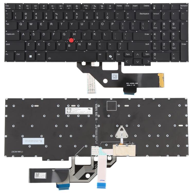 US Version Backlit Laptop Keyboard with Pointing for Lenovo ThinkPad E16 Gen 1 Type 21JN 21JQ 21JT JU, For Lenovo ThinkPad E16 Gen 1
