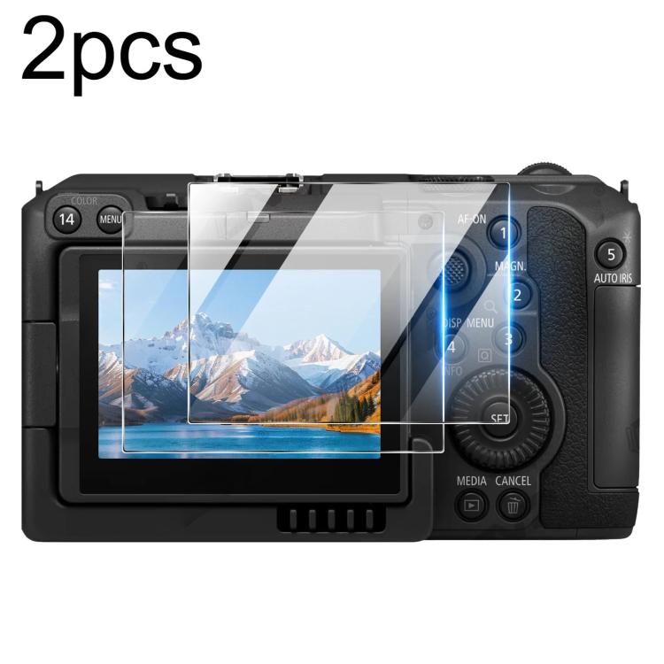 2pcs HD Anti-Scratch Anti-Fingerprint Tempered Glass Film, For Canon EOS C50, For Canon EOS R8