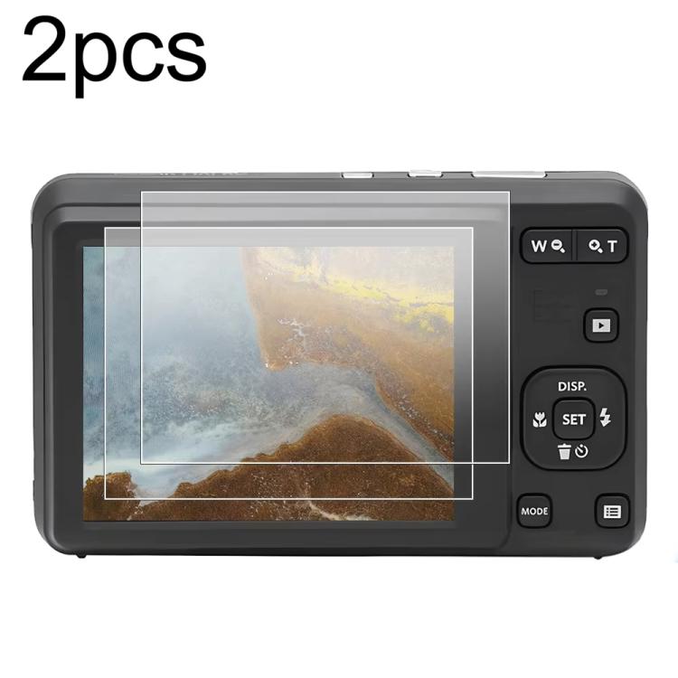 2pcs HD Anti-Scratch Anti-Fingerprint Tempered Glass Film, For Kodak PIXPRO FZ55