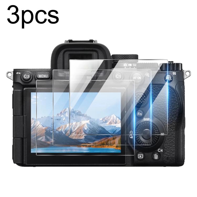 3pcs HD Anti-Scratch Anti-Fingerprint Tempered Glass Film, For Sony Alpha 7 V / ILCE-7M5