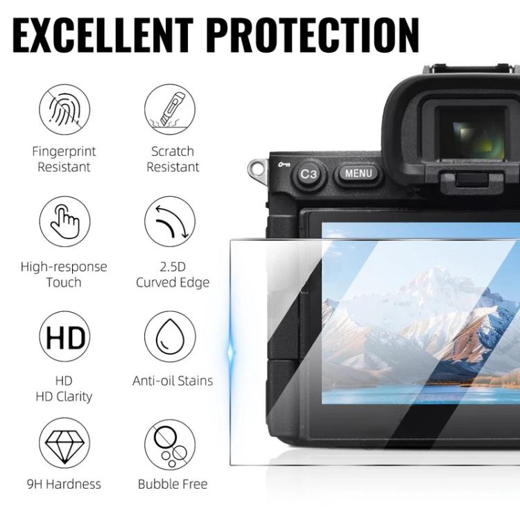 HD Anti-Scratch Anti-Fingerprint Tempered Glass Film, For Sony Alpha 7 V / ILCE-7M5
