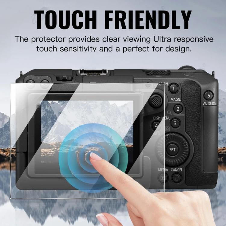 HD Anti-Scratch Anti-Fingerprint Tempered Glass Film, For Canon EOS C50