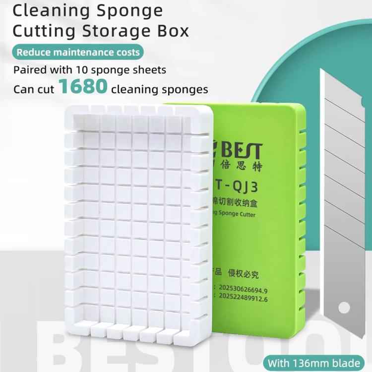 BEST BST-QJ3 Nano Sponge Cutting Storage Box with 10 Sponge Sheets, BEST BST-QJ3