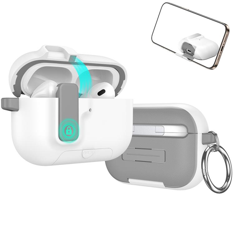 XDcase Armor Full-body Earphone Case with Hook & Security Lock, For AirPods Pro 3, For AirPods 4, For AirPods Pro 2 / 1