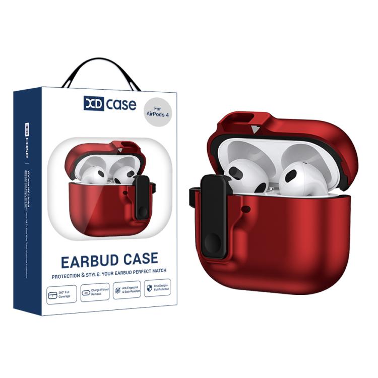 XDcase Armor Full-body Earphone Case with Hook & Security Lock, For AirPods Pro 3, For AirPods 4, For AirPods Pro 2 / 1