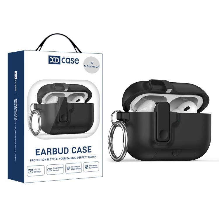XDcase Armor Full-body Earphone Case with Hook & Security Lock, For AirPods Pro 3, For AirPods 4, For AirPods Pro 2 / 1