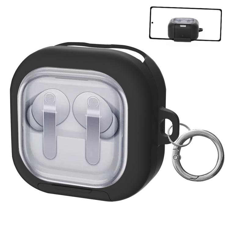 XDcase Clear Window PC Earphone Case with Holder & Keyring, For Samsung Galaxy Buds4 / 4 Pro