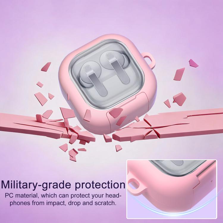 XDcase Clear Window PC Earphone Case with Holder & Keyring, For Samsung Galaxy Buds4 / 4 Pro