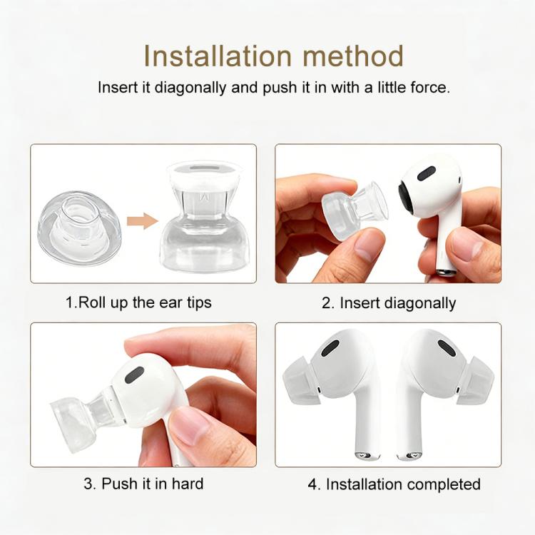 XDcase 3 Pairs Replacement Liquid Silicone Ear Tips, S/M/L Size, For AirPods Pro 1 / 2