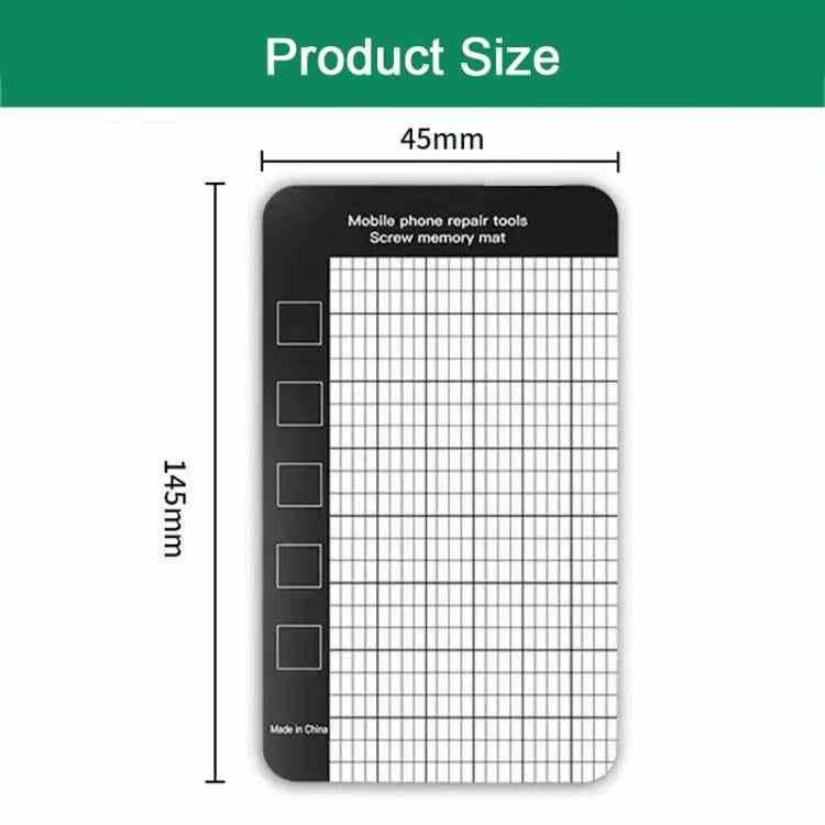 10pcs Anti-Loss Magnetic Screw Mat, 14.5 x 4.5cm, 17.9 x 6.5cm