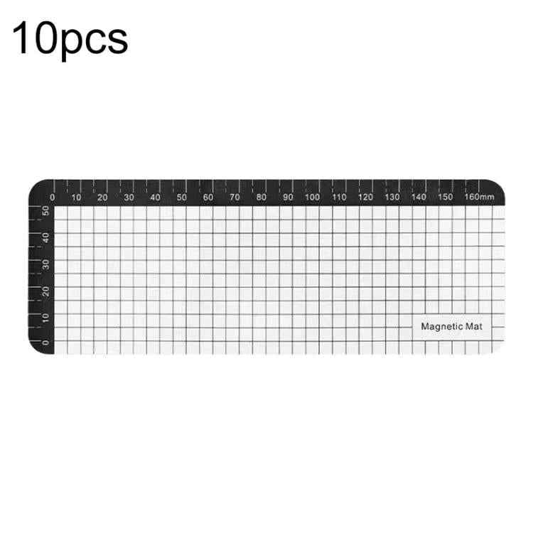10pcs Anti-Loss Magnetic Screw Mat, 14.5 x 4.5cm, 17.9 x 6.5cm