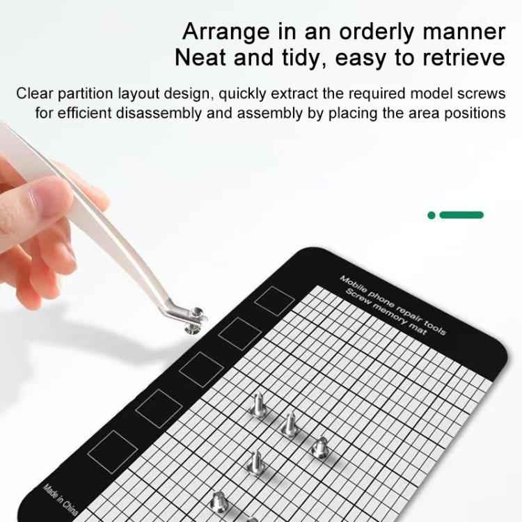 10pcs Anti-Loss Magnetic Screw Mat, 14.5 x 4.5cm, 17.9 x 6.5cm