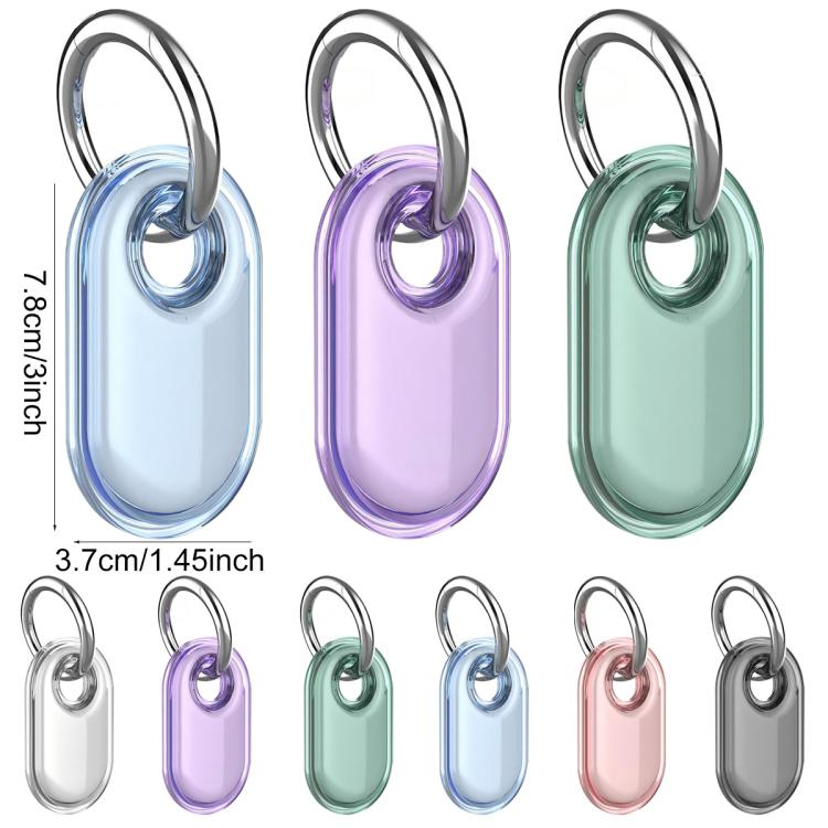 XDcase 4pcs Full-Coverage Waterproof TPU Protective Case with Keychain, 4PCS (Transparent Black Pink Blue), 4PCS (Transparent Black Purple Green)