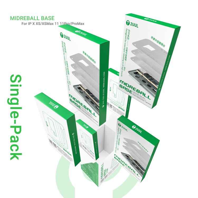 2uul BH41 Middle Layer BGA Reballing Stencil Platform Set for iPhone X-11 Series, 2uul BH41