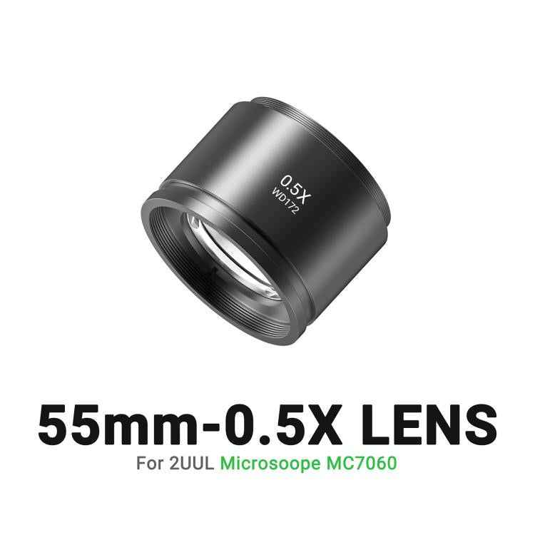 2uul MS05 55MM WD172 0.5X Lens for 2uul MC7060 Microscope, 2uul MS05